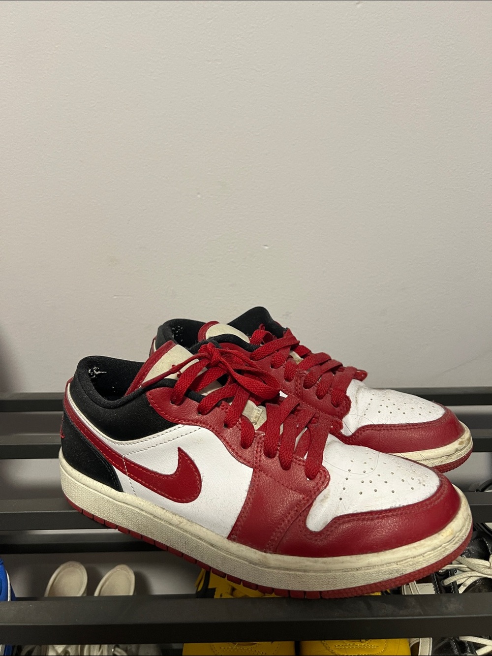 Nike Men’s Low-Top Sneakers - Red/White/Black - Picture 1 of 5